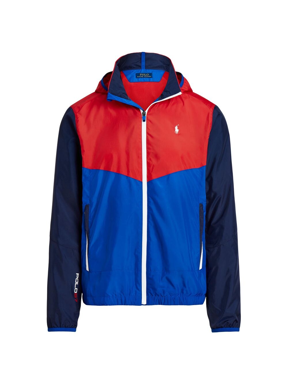 

Куртка-ветровка из рипстопа с цветными блоками Polo Ralph Lauren, Синий