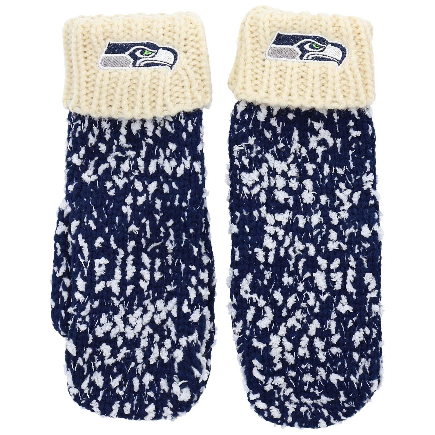 

Кремовые варежки с конфетти FOCO College Navy Seattle Seahawks