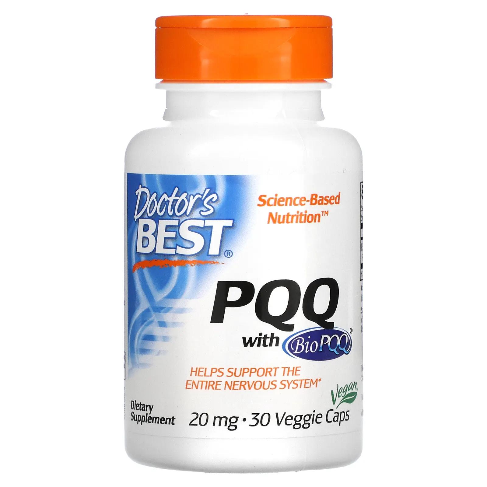 Doctor's Best PQQ with BioPQQ 20 mg 30 Veggie Caps doctor s best pqq с biopqq 20 мг 30 вегетарианских капсул