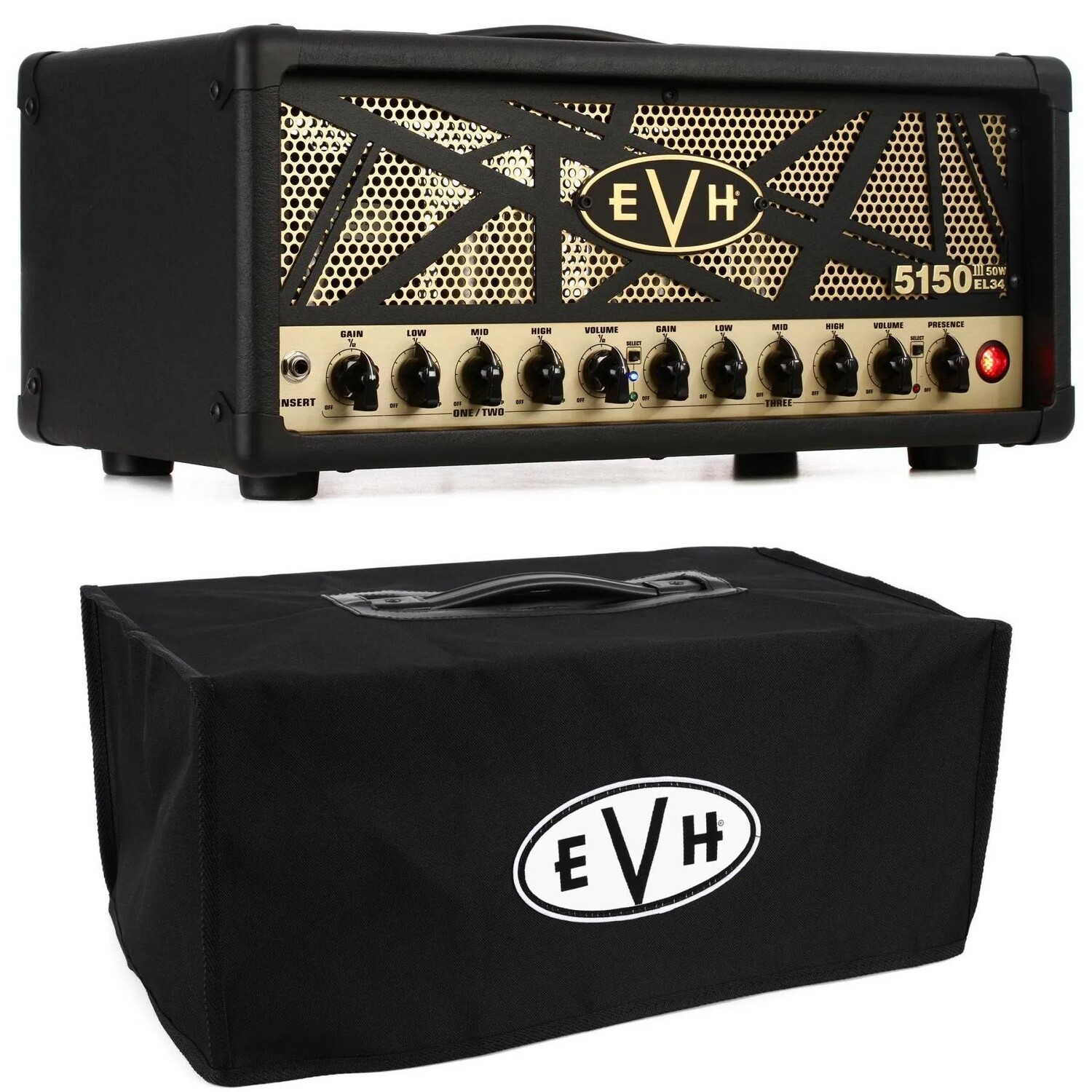

Новая ламповая головка EL34 EVH 5150III мощностью 50 Вт с крышкой