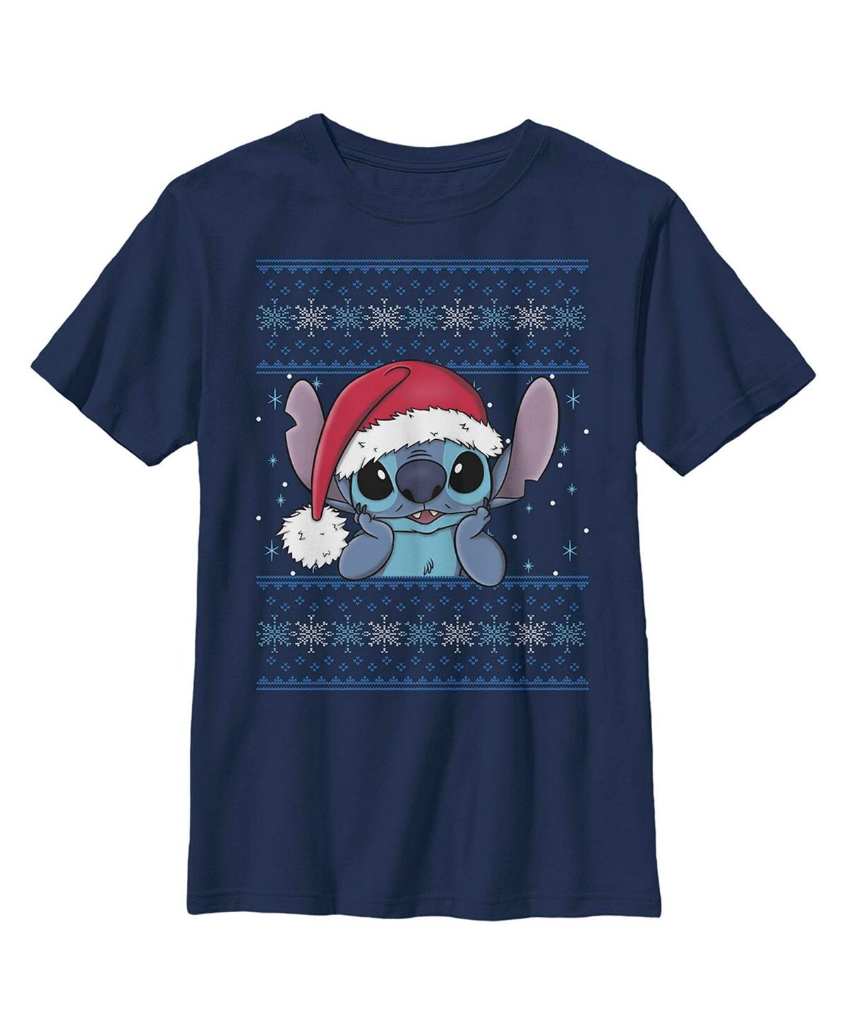 

Шапка Санта-Клауса Lilo & Stitch для мальчика, уродливый свитер, детская футболка Disney