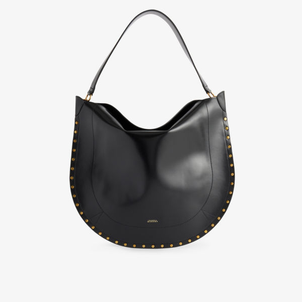 Oskan кожаная сумка-хобо на плечо Isabel Marant, черный