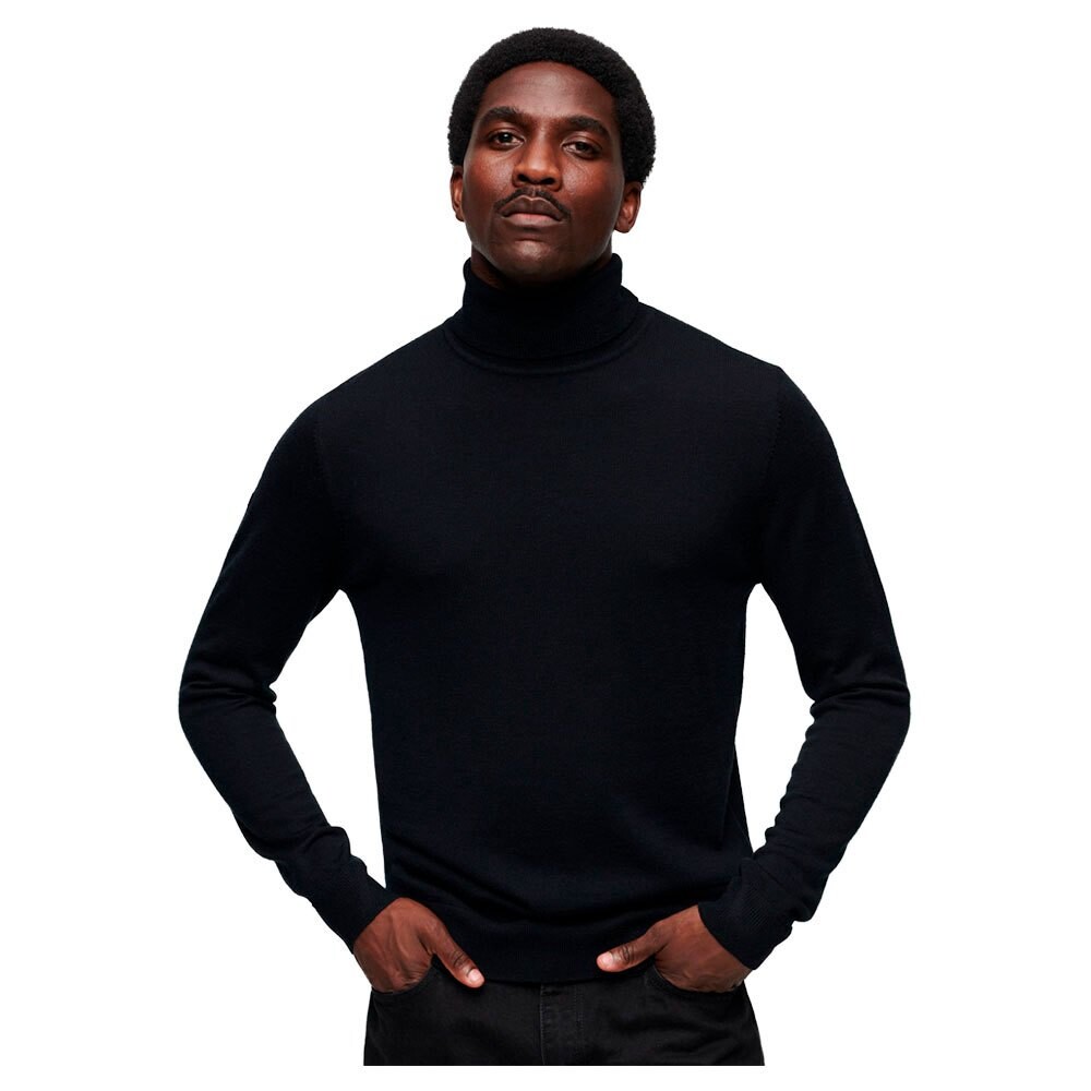 

Свитер Superdry Studios Merino Roll Neck, черный