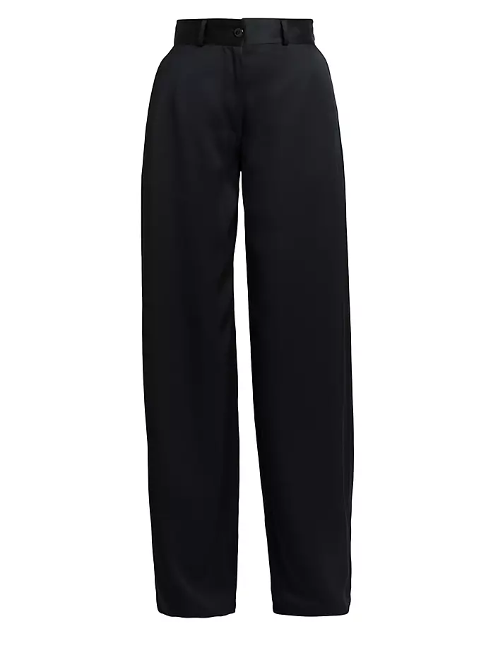 

Широкие брюки из твила Jil Sander, черный