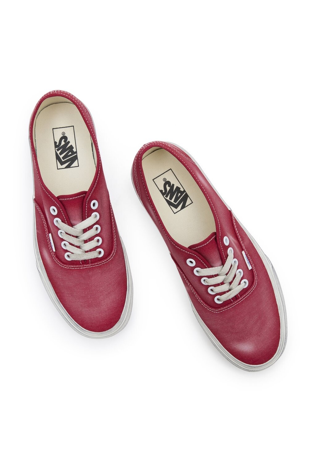 

Кроссовки Authentic Unisex Vans, красный, вымытый волной