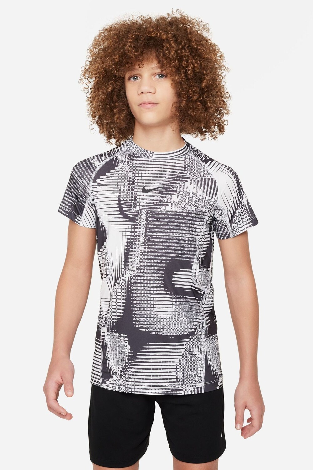 Топ Dri fit pro с короткими рукавами Nike, черный
