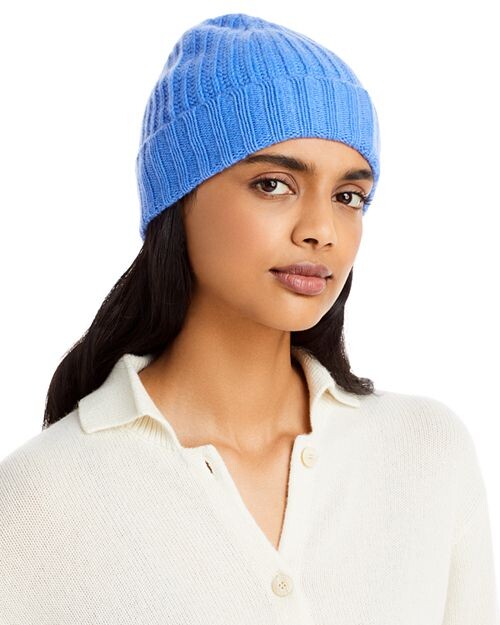 

Кашемировая шляпа C by Bloomingdale's с ребристыми манжетами C by Bloomingdale's Cashmere, цвет Blue