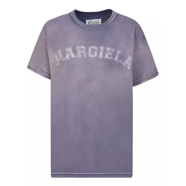 

Футболка college logo and faded effect t-shirt Maison Margiela, фиолетовый
