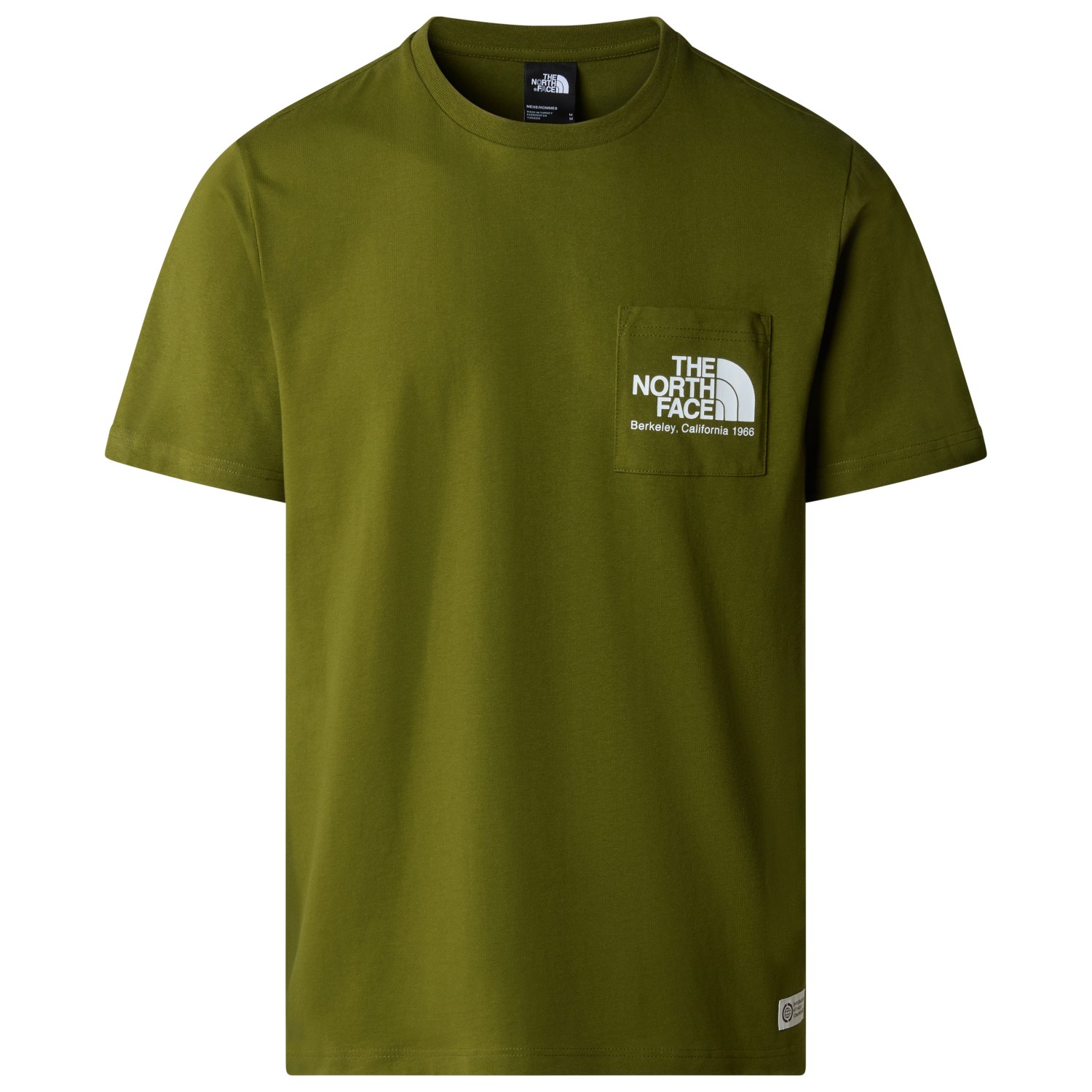 футболка the north face размер s оранжевый Футболка The North Face Berkeley California Pocket S/S Tee, цвет Forest Olive
