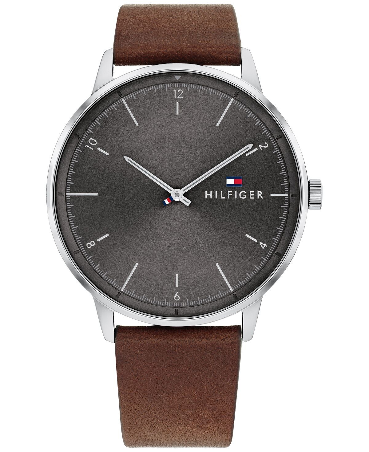 

Мужские часы с коричневым кожаным ремешком, 43 мм Tommy Hilfiger