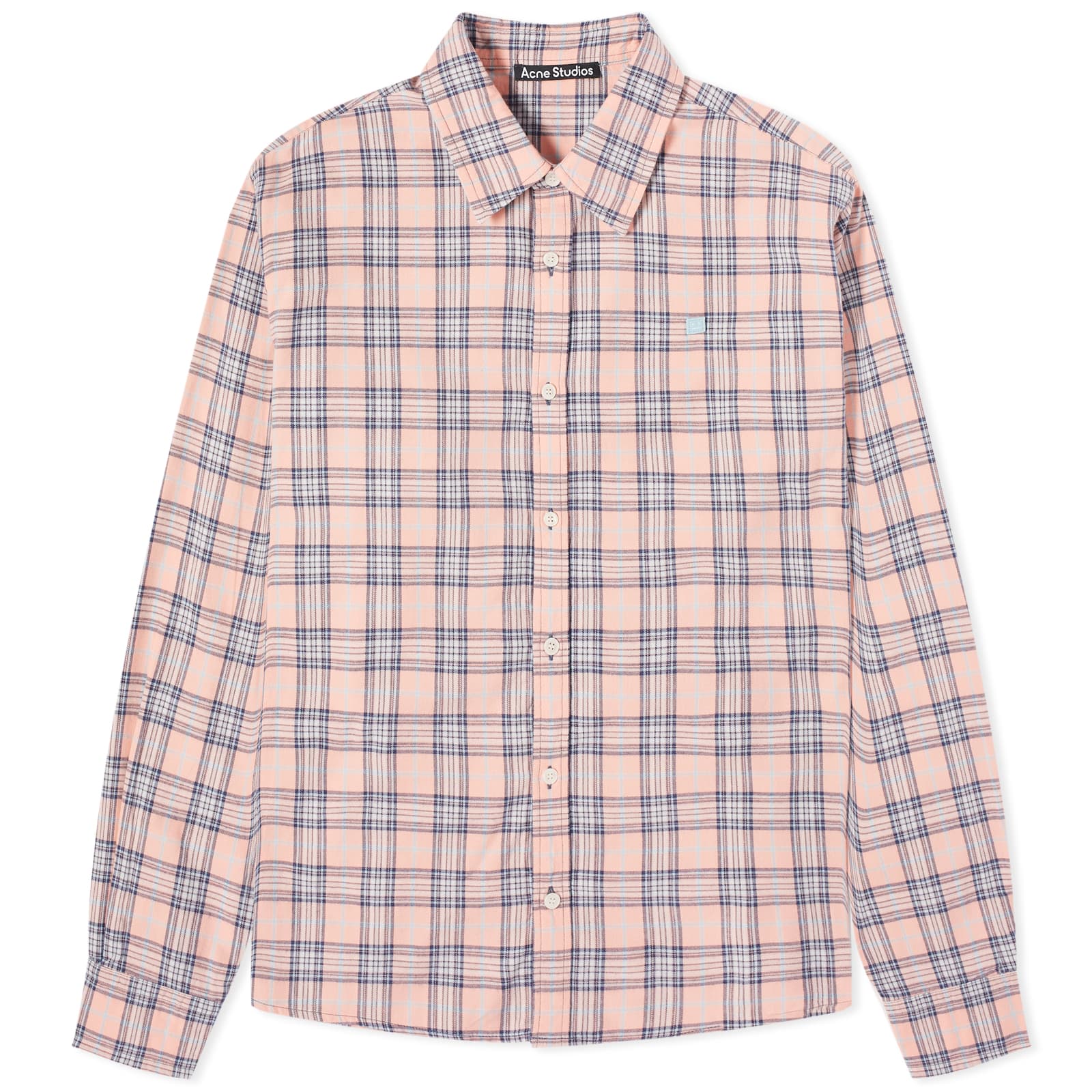 Рубашка Acne Studios Sarlie Dry Flannel Check, цвет Pink & Blue хлопковая верхняя рубашка acne studios белый