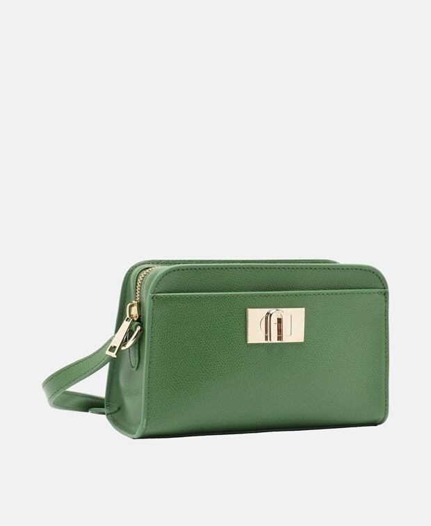 

Кожаная сумка-мессенджер Furla, темно-зеленый