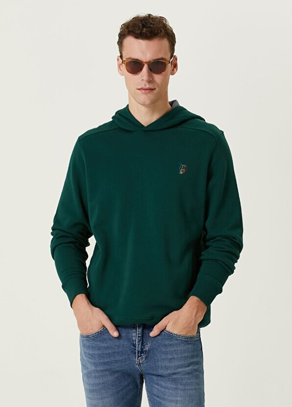 

Темно-зеленый свитшот из органического хлопка с капюшоном PS by Paul Smith