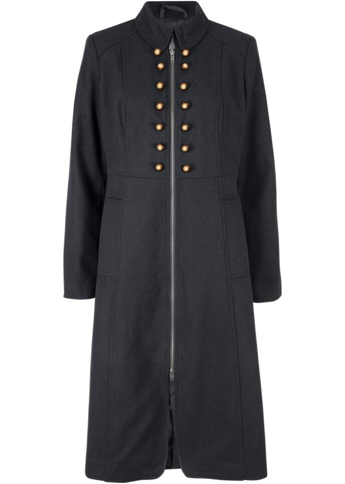 

Военное пальто Bpc Bonprix Collection, черный
