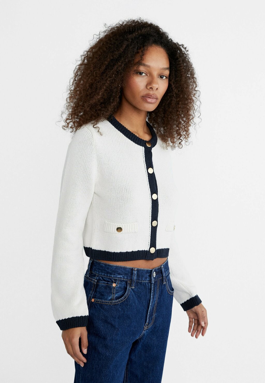 

Кардиган With Pockets Stradivarius, цвет mottled beige