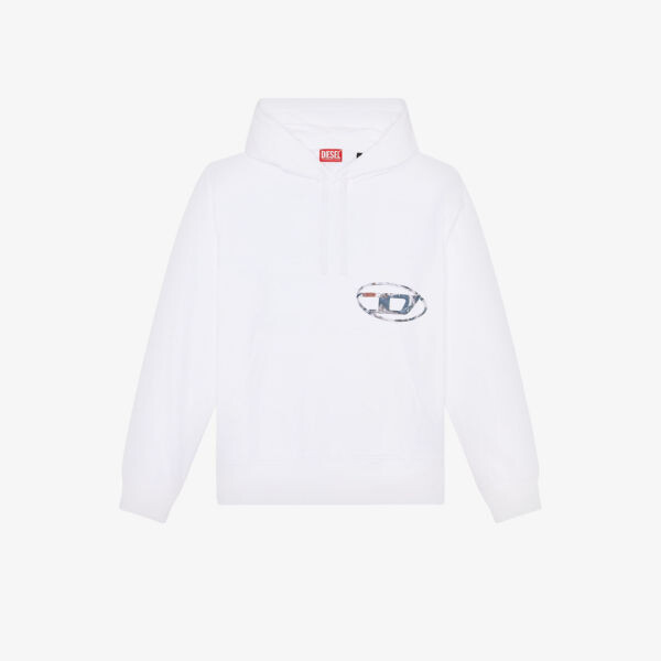 

S-Macs-Hood-L4 толстовка из хлопкового джерси с графическим принтом Diesel, цвет 100