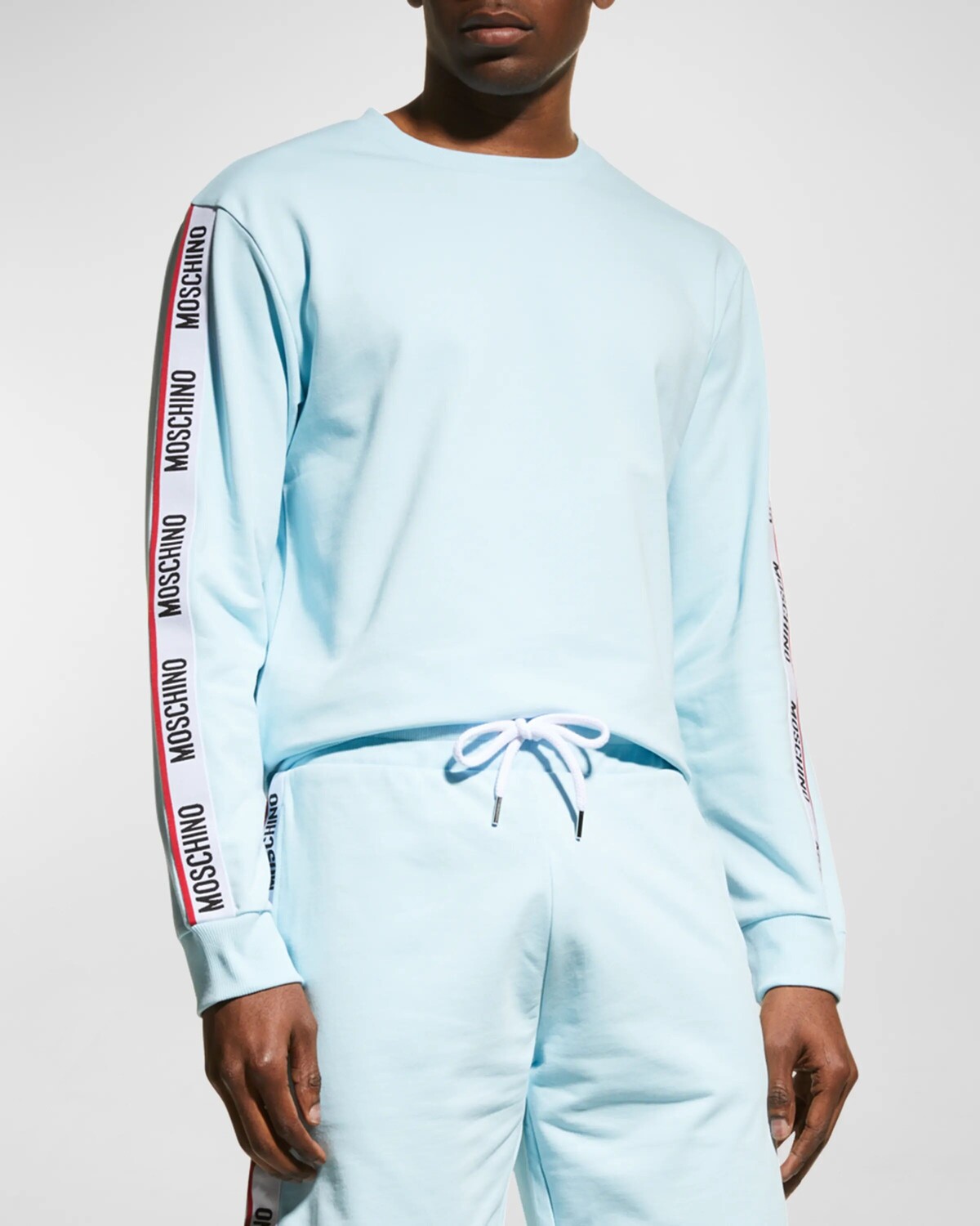 

Мужская толстовка с логотипом Moschino, цвет Light Blue