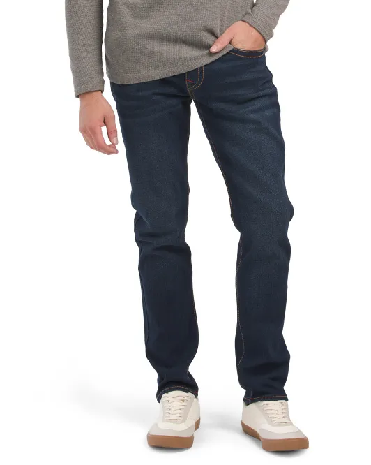 

Джинсы скинни Rocco с большими Т-клапанами True Religion, цвет Dark Midnight