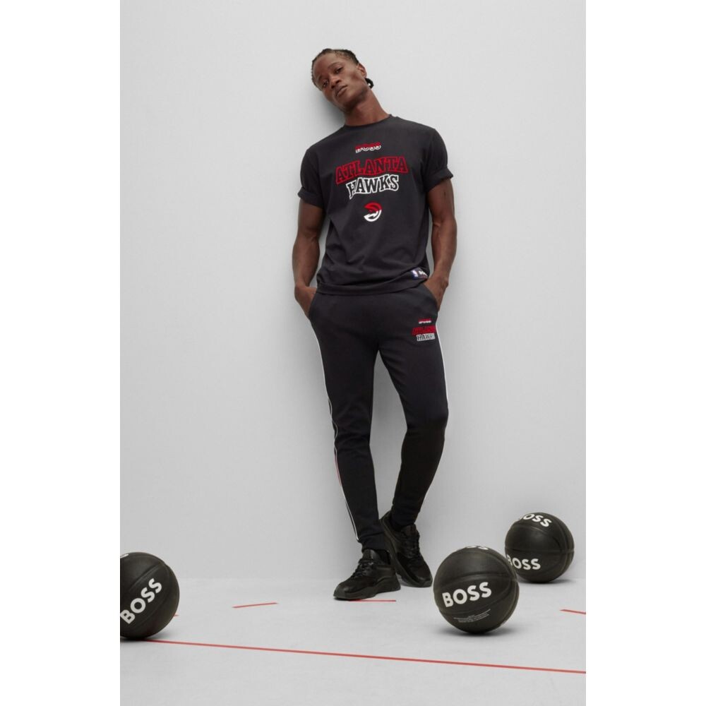 

Спортивные брюки BOSS & NBA из смесового хлопка, цвет Nba Hawks