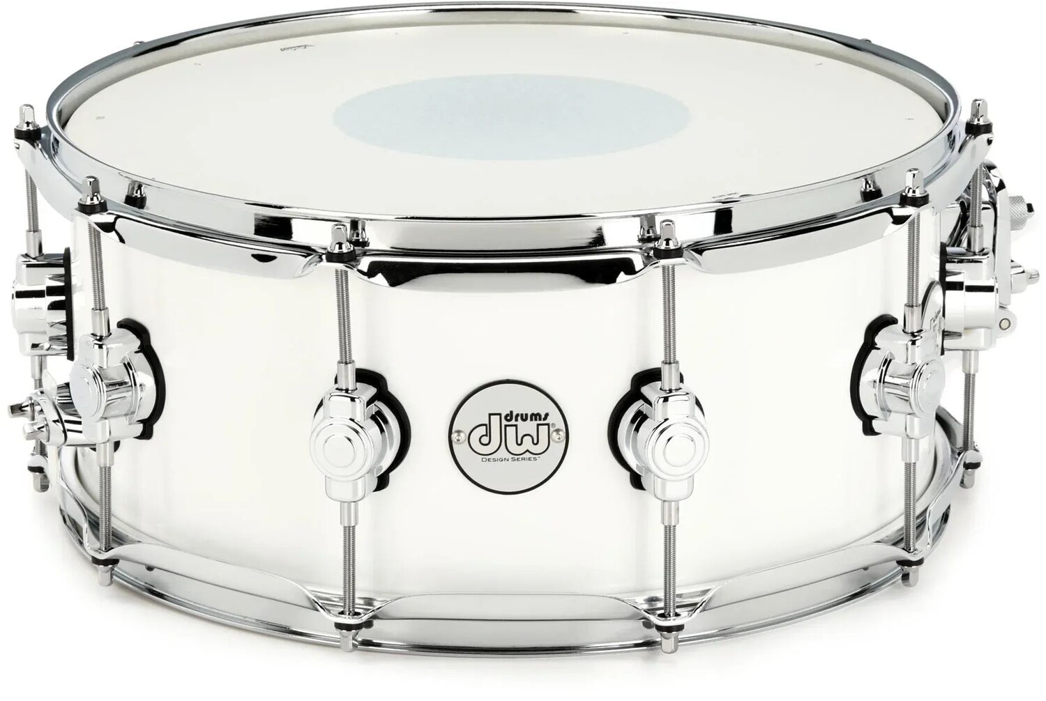 

Малый барабан серии DW Design — 6 x 14 дюймов, глянцевый белый