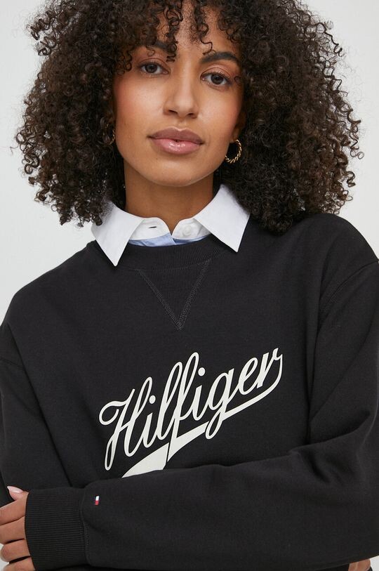 цена Хлопковая толстовка Tommy Hilfiger, черный