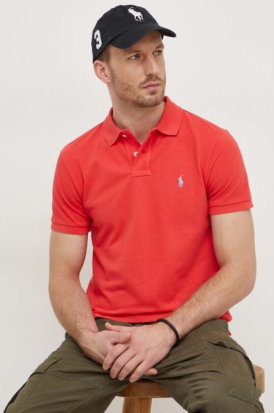 

Хлопковое поло Polo Ralph Lauren, красный