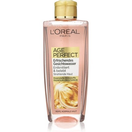 

Paris Facial Cleansing Освежающий тоник для лица для очищения и ухода за зрелой кожей Age Perfect 200мл, L'Oreal