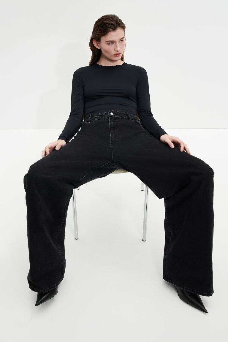 

Боди-Стринги со свободной спиной H&M, черный