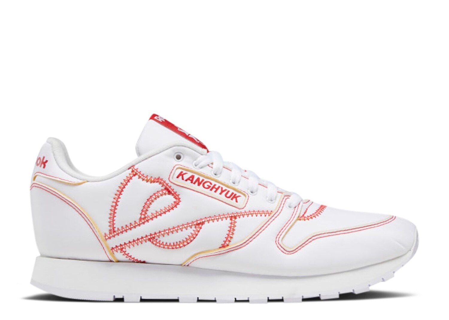 Кроссовки Reebok Kanghyuk X Classic Leather 'White Primal Red', белый кроссовки kanghyuk x classic leather white primal red reebok белый