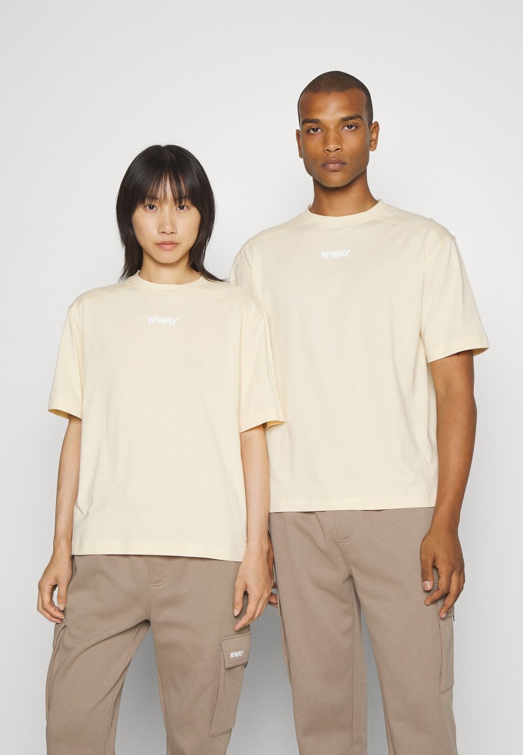 

Базовая футболка EXCLUSIVE CALAM UNISEX K-Way, бежевый экрю