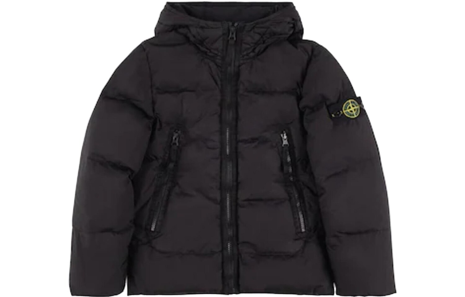 

Куртка детская Stone Island с карманами на молнии, черный
