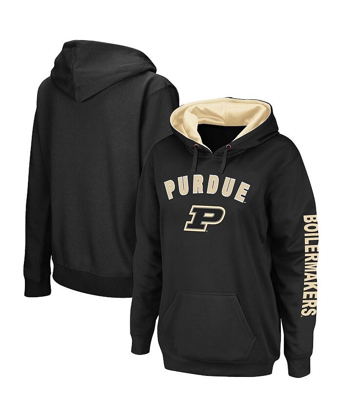 

Женский черный пуловер с капюшоном Purdue Boilermakers Loud and Proud Colosseum, черный