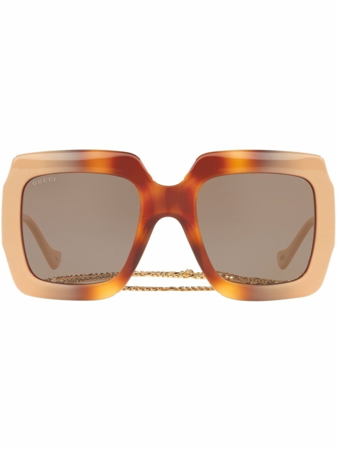 

Солнцезащитные очки в оправе черепаховой расцветки Gucci Eyewear, коричневый