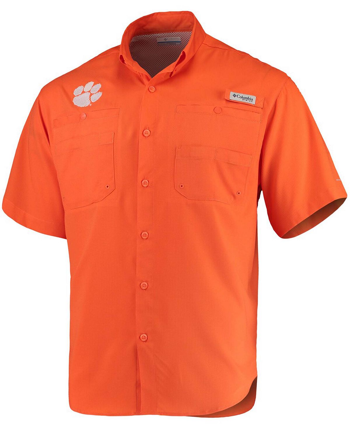 Мужская оранжевая рубашка Clemson Tigers Tamiami Columbia