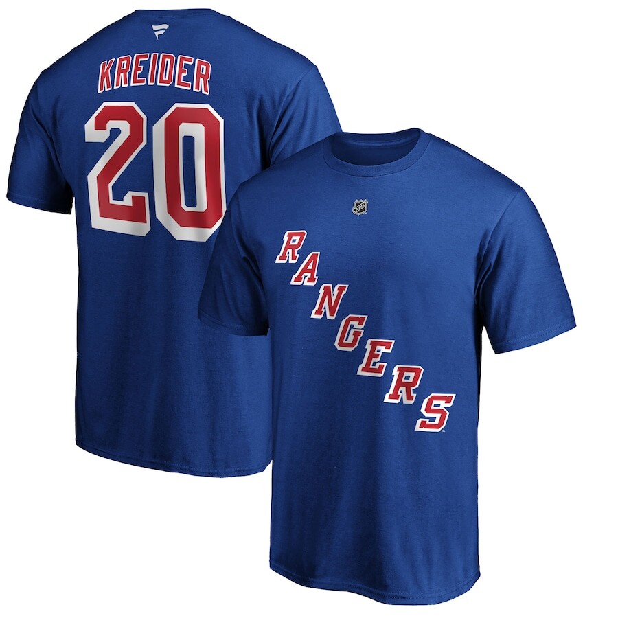 

Футболка с коротким рукавом Fanatics Branded New York Rangers, синий