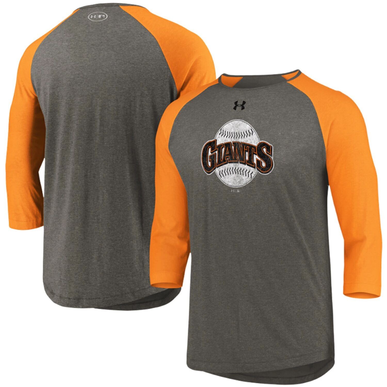 

Мужская футболка Under Armour серого/оранжевого цвета San Francisco Giants Cooperstown Collection Tri-Blend с рукавами реглан 3/4 Performance, Оранжевый