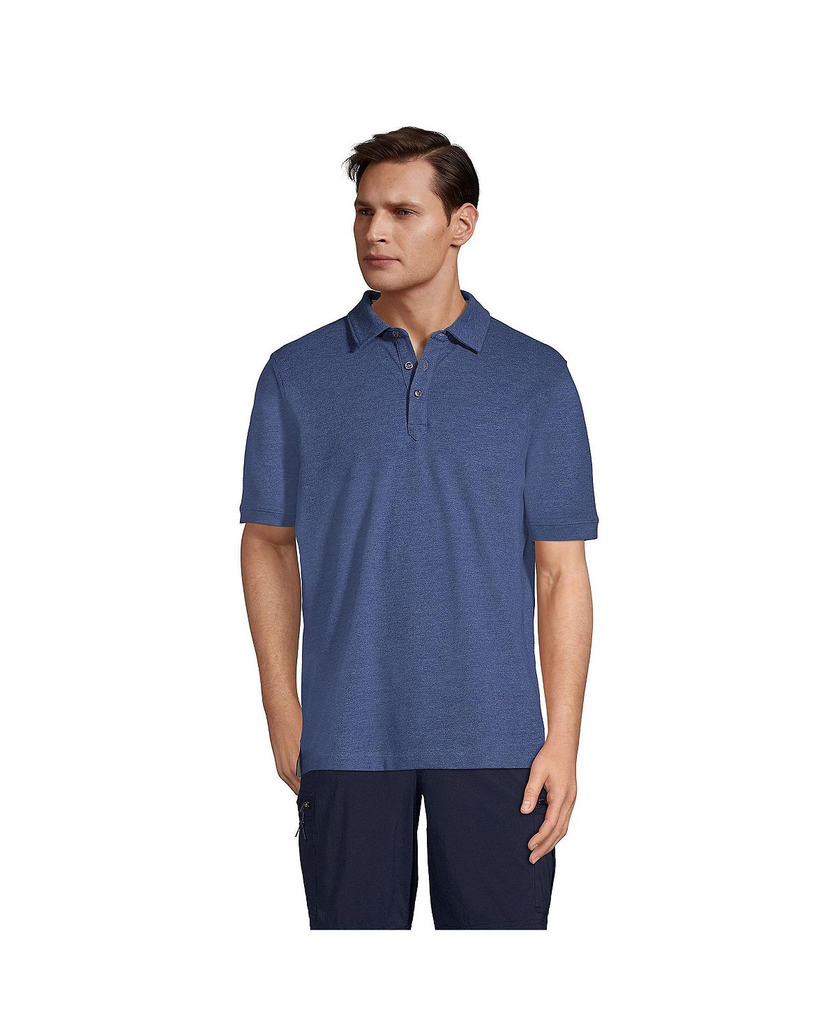 Мужская сетчатая рубашка-поло с короткими рукавами CoolMax Lands' End