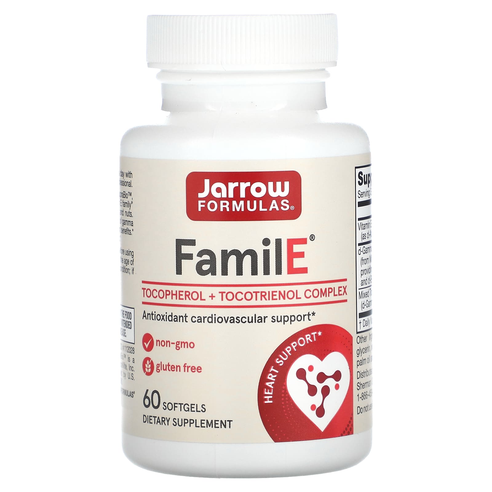 

FamilE, 60 мягких таблеток, Jarrow Formulas