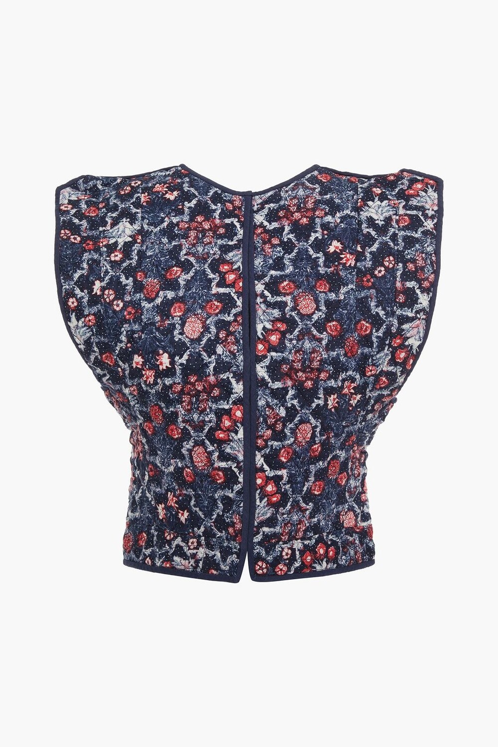 

Стеганый льняной топ с принтом Mandie ISABEL MARANT ÉTOILE, синий