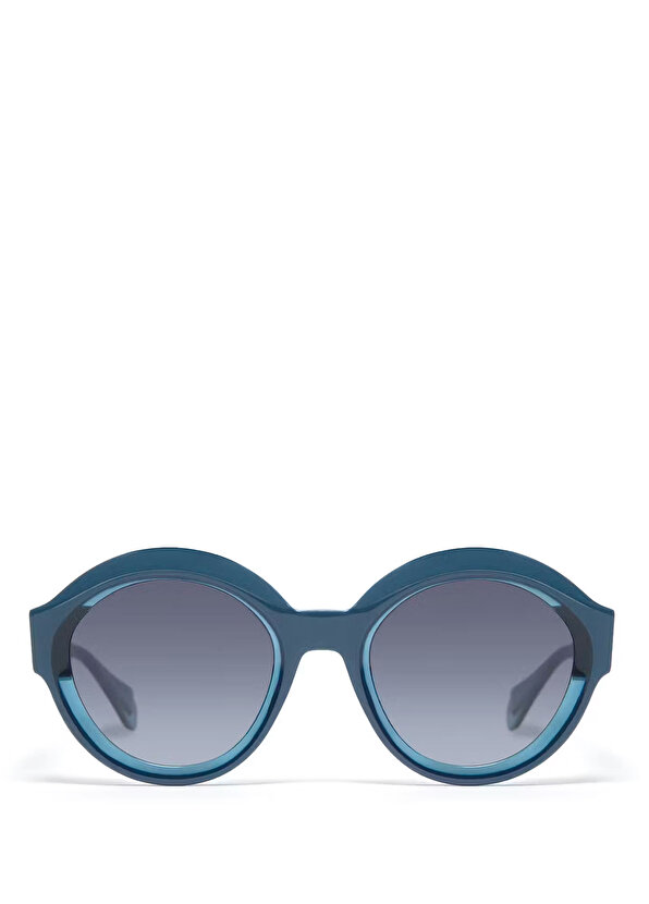 цена Glow 6821 3 овальные синие женские солнцезащитные очки Gigi Studios