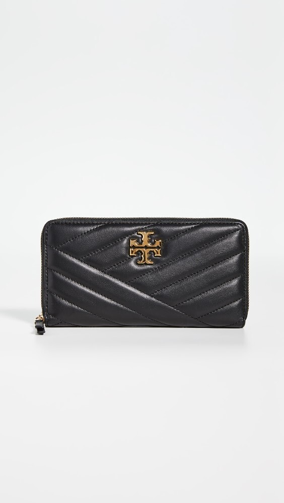 

Кошелек Tory Burch Kira Chevron Zip Continental, черный