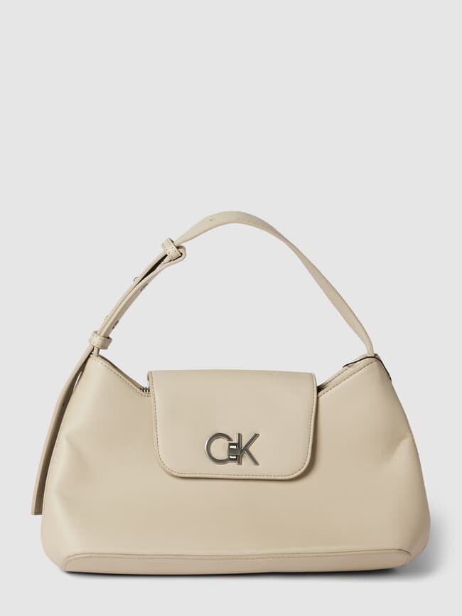 

Сумочка с аппликацией этикетки, модель RE-LOCK Calvin Klein, бежевый