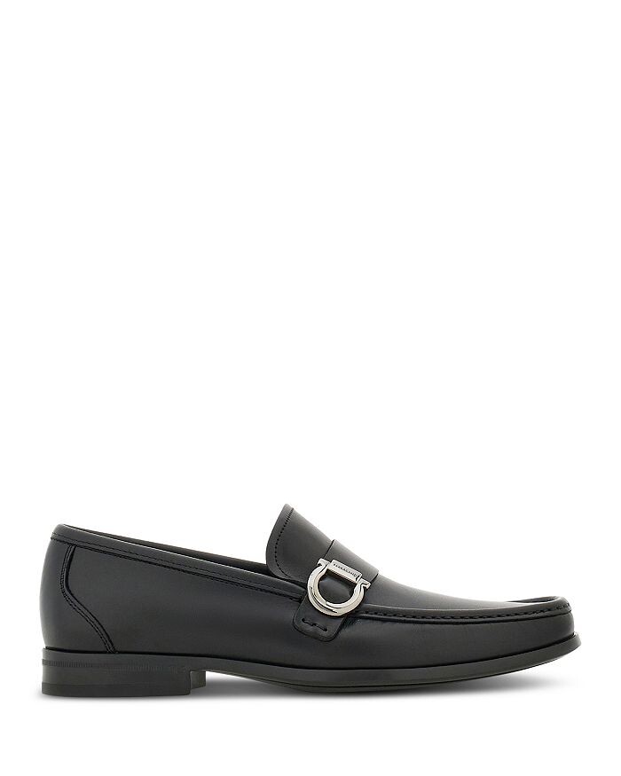 

Мужские кожаные лоферы Ferragamo Casapan Gancio, черный