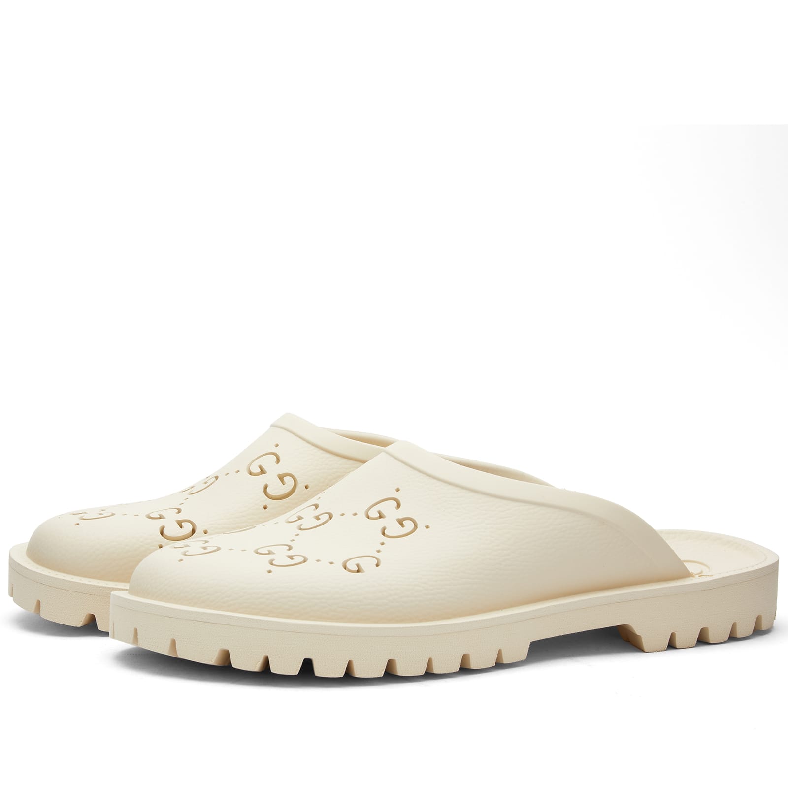 

Сандалии Gucci Ella Embossed Gg Trek Slide, белый