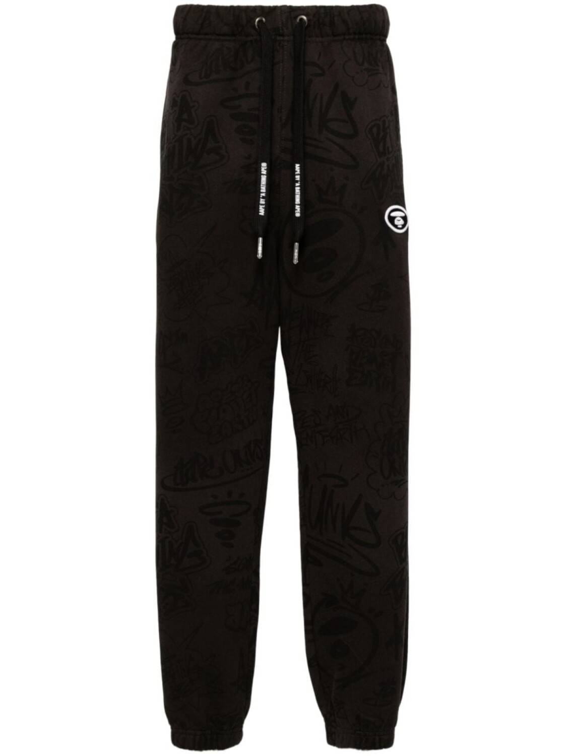 

AAPE BY *A BATHING APE спортивные брюки с кулиской и графичным принтом, черный