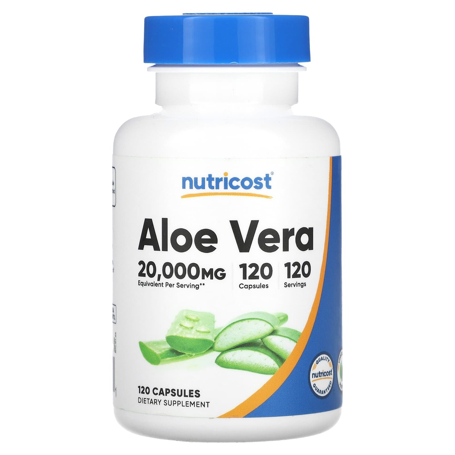

Алоэ вера, 20 000 мг, 120 капсул, Nutricost