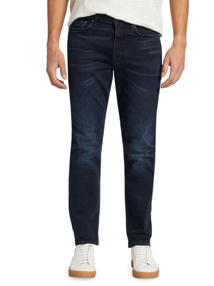 

Джинсы узкого кроя с застежкой на спине Fit 2 Beckett Rag & Bone, темно-синий