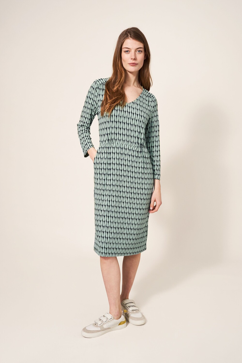 

Зеленое трикотажное платье Tallie Eco Vero White Stuff, зеленый