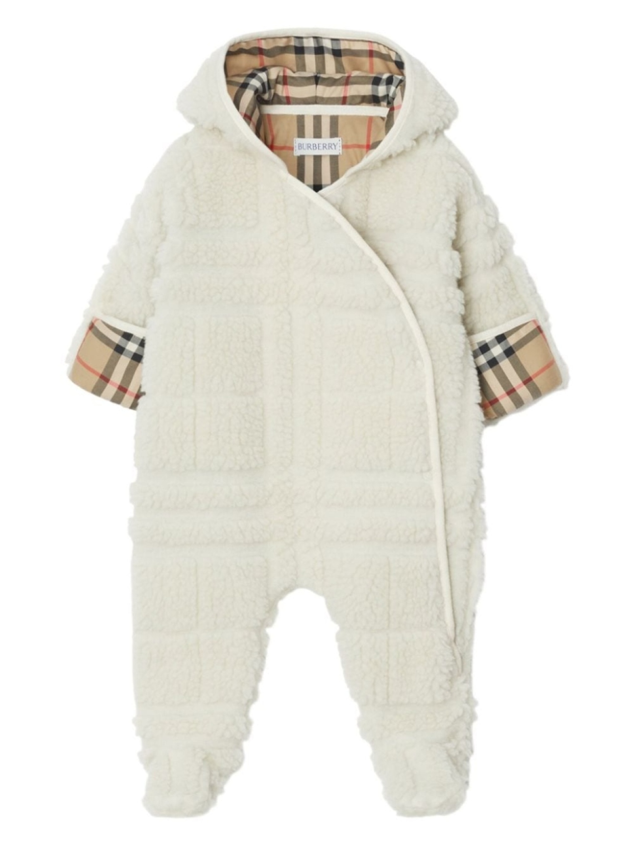 

Burberry Kids ромпер в клетку Vintage Check, белый