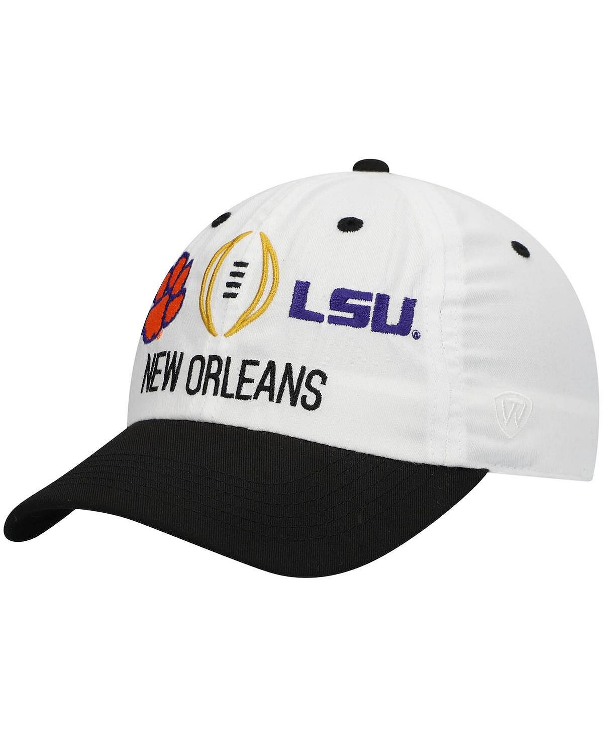 

Мужские белые Lsu Tigers Vs. Двухцветная регулируемая кепка Clemson Tigers Matchup Staple Staple Top of the World